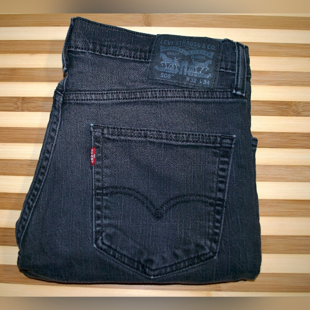 VINTAGE LEVIS 508 CLASSIC MEN'S JEANS 32 X 34 DARK BLUE/BLACK DENIM REGULAR